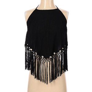 Surf Gypsy Black Halter Top Size Small